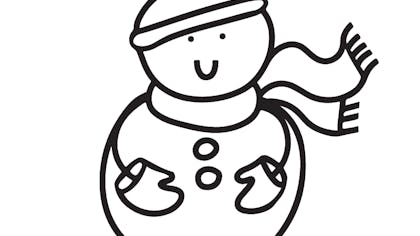 Coloriage bonhomme de neige  MOMES.net