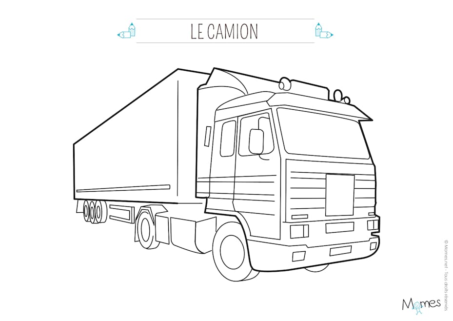 Coloriage camion (3)