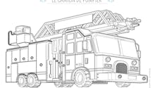 Dessin à imprimer : camion de pompier 