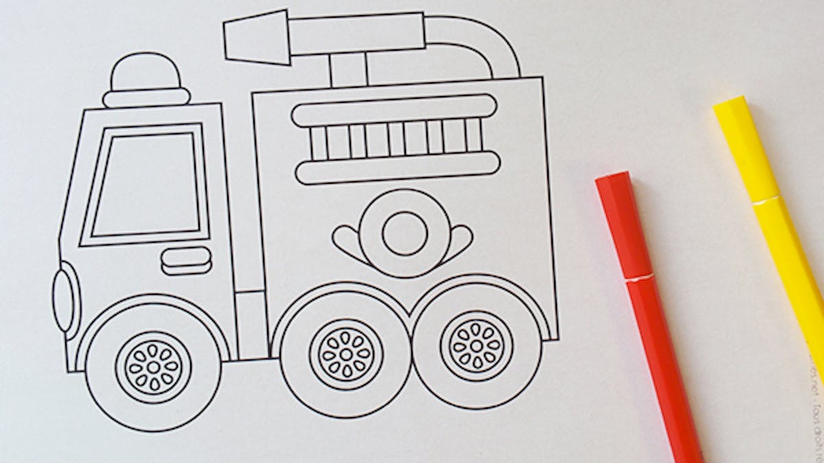 Coloriage Le Camion De Pompier Momes Net Coloriage Le Camion De Pompier Momes Net