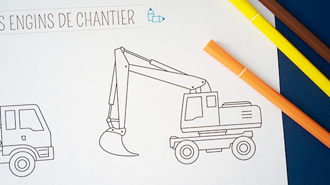 Coloriage camion  MOMES.net