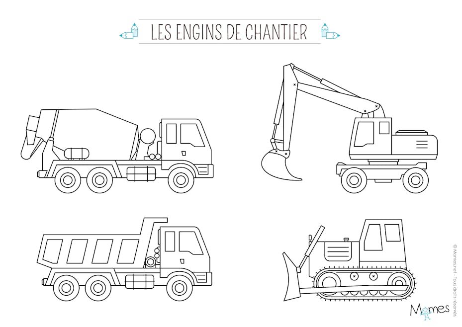 Coloriage camion  MOMES.net
