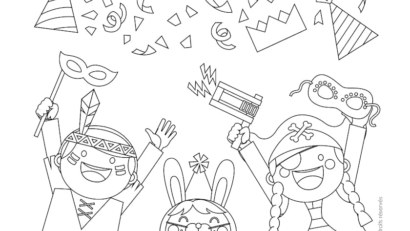 Coloriages carnaval  MOMES.net