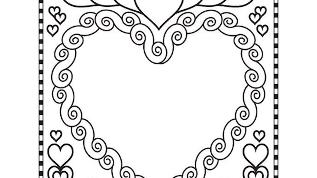 Coloriage coeurs de princesse MOMES.net