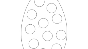 Coloriage de l'œuf de Pâques à pois
