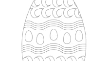 Coloriage de l'œuf de Pâques avec une frise