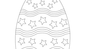 Coloriage de l'œuf de Pâques décoré