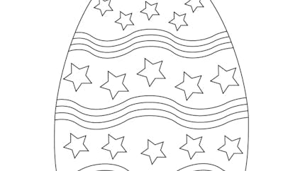 Coloriage de l'œuf de Pâques décoré