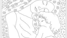 Coloriage de la maternité selon Klimt