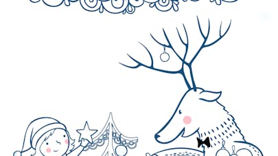Coloriage Décorer le sapin de Noël Coloriage Décorer le sapin de Noël
