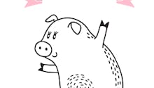 Coloriage du calendrier chinois : le cochon