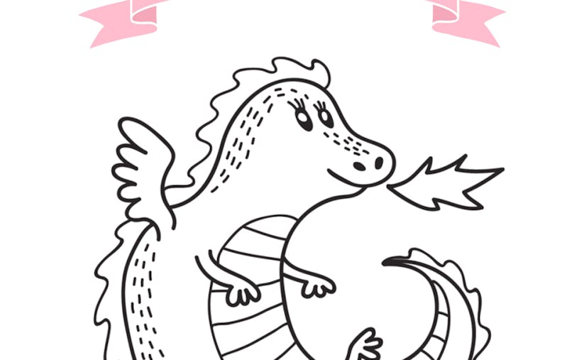 Coloriage du calendrier chinois  le dragon  MOMES.net