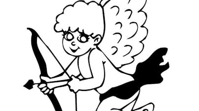 Coloriage du Petit Cupidon Coloriage du Petit Cupidon
