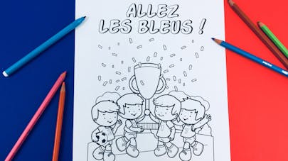 Coloriage Football : Allez les bleus ! Coloriage Football : Allez les bleus !
