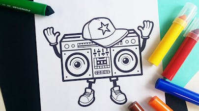coloriage boombox coloriage boombox