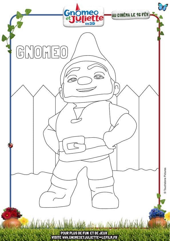 Coloriage Gnomeo Et Juliette 1 Momes Net