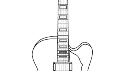 Coloriage guitare