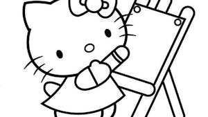 Coloriage Hello Kitty - 7