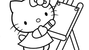 Coloriage Hello Kitty - 7