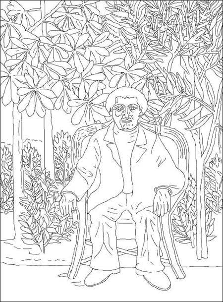 Coloriage Henri Rousseau, dit le Douanier Rousseau [1844-1910]