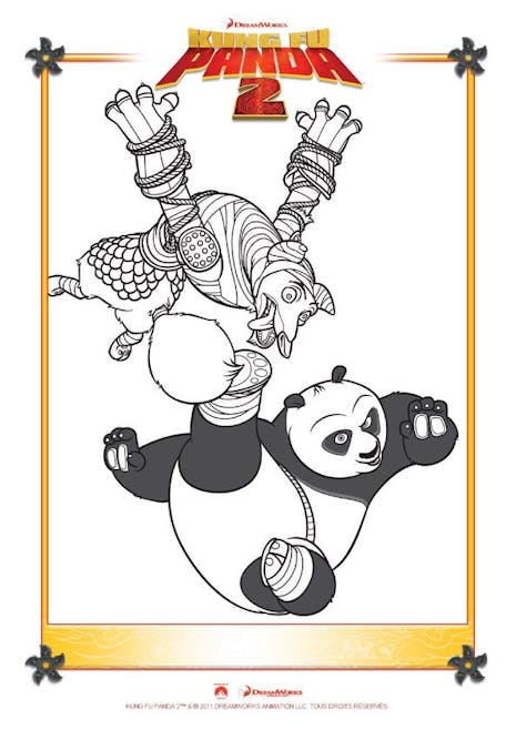 Coloriage Kung Fu Panda - 12