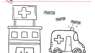Coloriage L'ambulance Coloriage L'ambulance