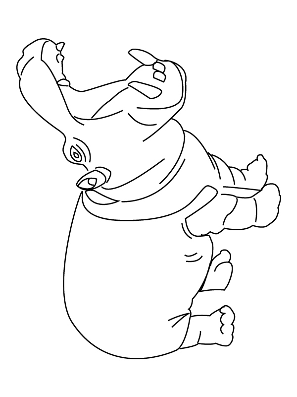 Coloriage L Hippopotame Momes Net