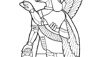 Coloriage l'homme-oiseau Coloriage l'homme-oiseau