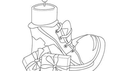 Coloriage La bougie de Noël Coloriage La bougie de Noël