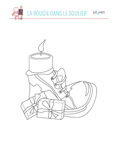 Coloriage La bougie de Noël | MOMES.net Coloriage La bougie de Noël | MOMES.net