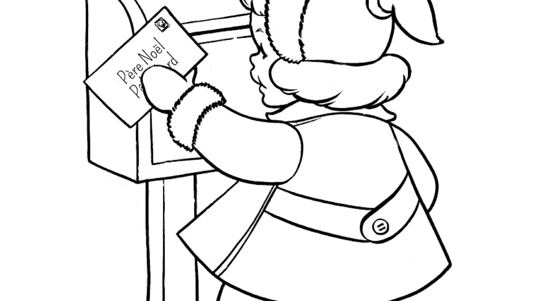 Coloriage la lettre au père Noël | MOMES.net Coloriage la lettre au père Noël | MOMES.net