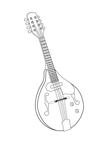 Coloriage la mandoline