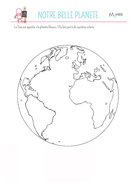 Coloriage La Planete Terre Momes Net Coloriage La Planete Terre Momes Net