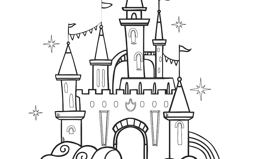 Coloriage Le Chateau De Princesse Momes Net Coloriage Le Chateau De Princesse Momes Net