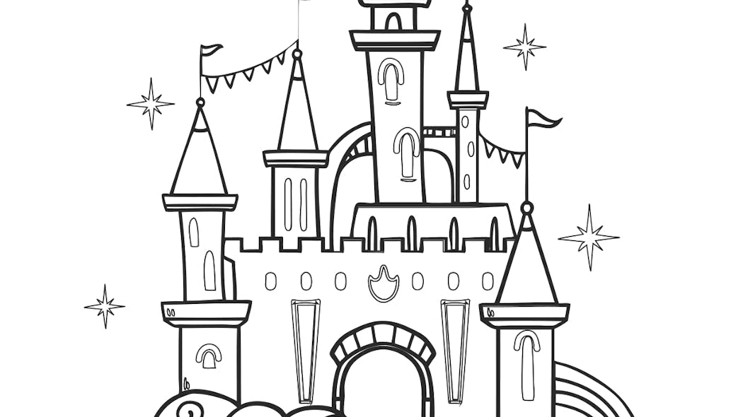 Coloriage le château de princesse  MOMES.net
