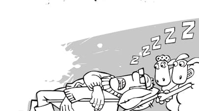 Coloriage le fermier endormi Coloriage le fermier endormi