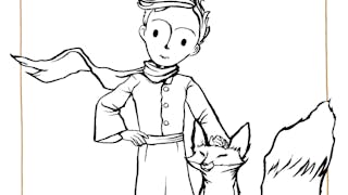 Coloriage le Petit Prince et le Renard  MOMES.net
