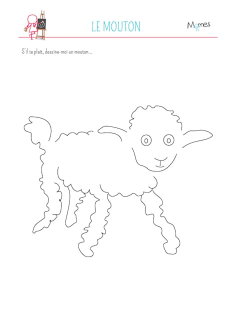 Coloriage le Petit Prince: le mouton