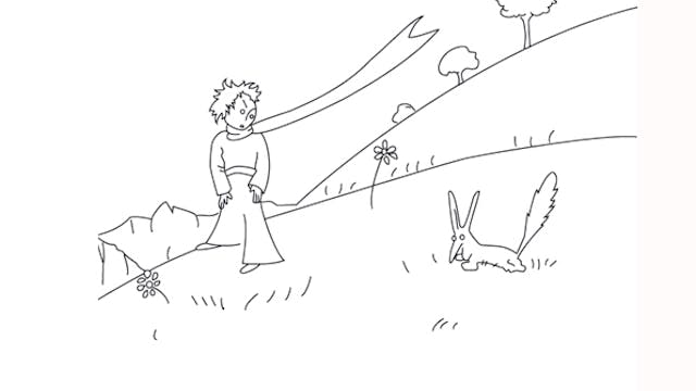 Coloriage le Petit Prince le Petit Prince et le Renard  MOMES.net