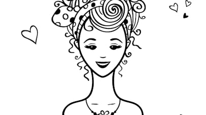 coloriage tete à coiffer coloriage tete à coiffer