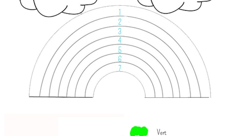 Coloriage Les couleurs de l'arcenciel  MOMES.net
