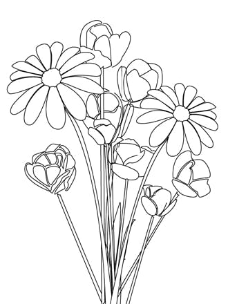 Coloriage les fleurs (4)
