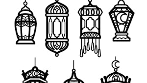Coloriage les lanternes du Ramadan