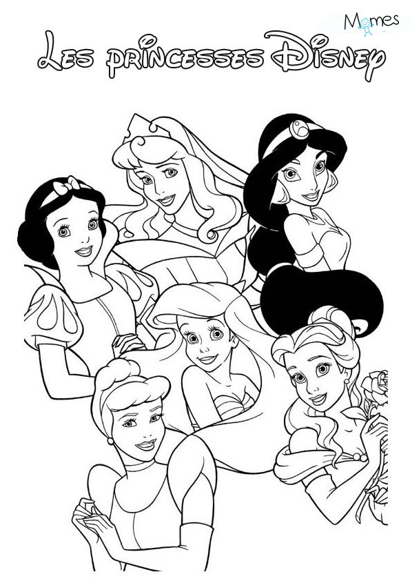 Coloriage Les Princesses Disney | MOMES.net