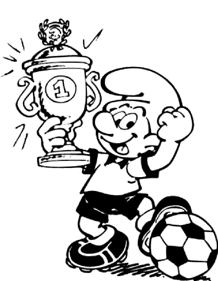 Coloriage Schtroumpf Sportif Momes Net