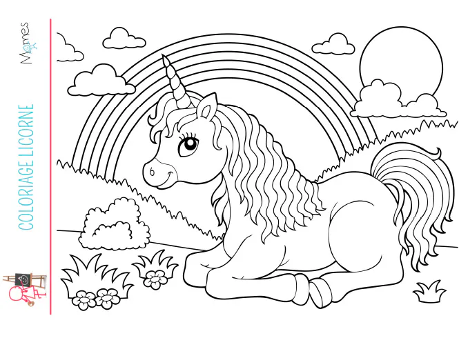 Coloriage licorne à imprimer | MOMES