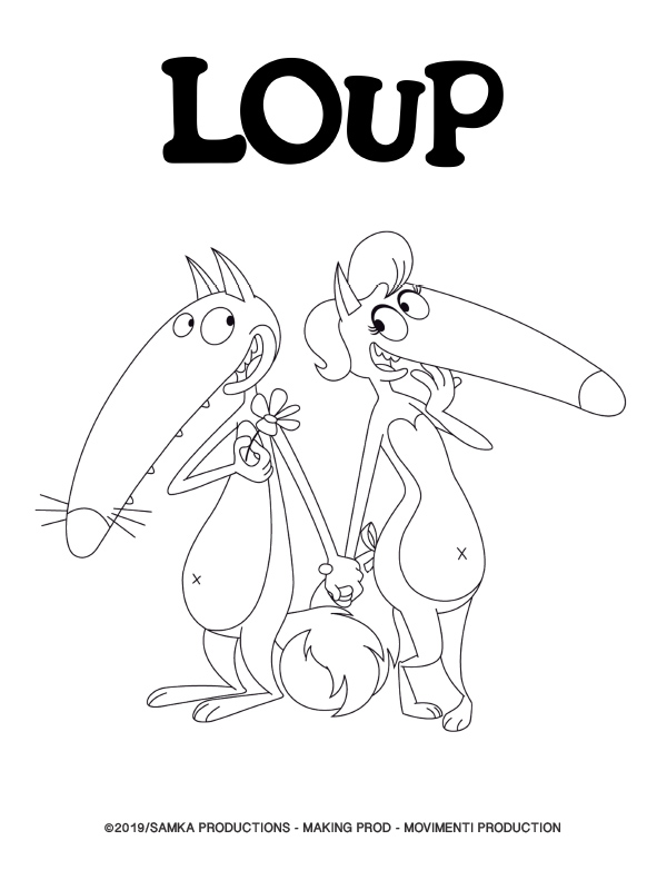 Coloriage Loup et Louve  MOMES.net