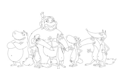 Coloriage Loup et ses amis Coloriage Loup et ses amis