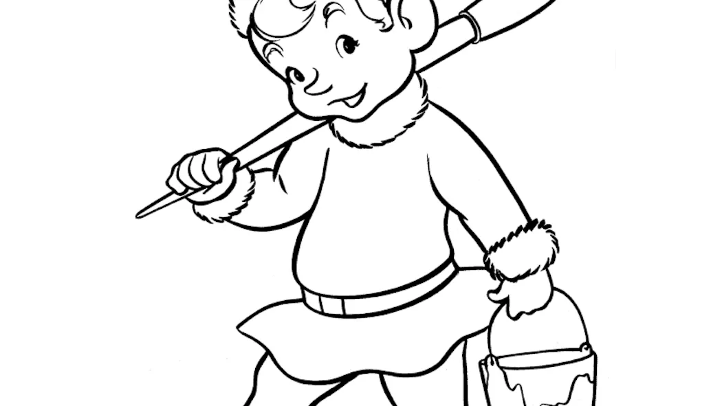 Coloriage lutin du Père Noël MOMES.net