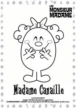 Coloriage Madame Canaille